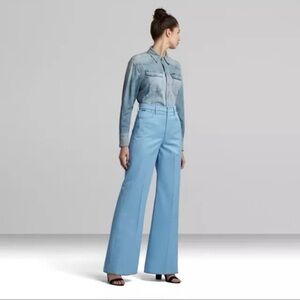 G-Star Raw Deck Ultra High Wide Leg Pants in Delta Blue Size: 32 (Light Stains)